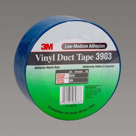 3M Vinyl Duct Tape 3903 Blue, 2 in x 50 yd 6.5 mil 70006711686